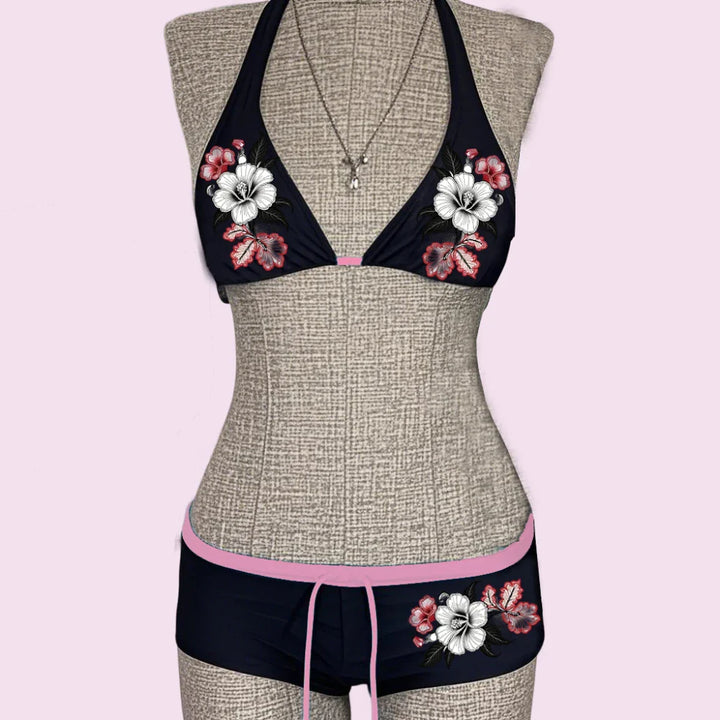 Maillot de bain hawaïen avec short