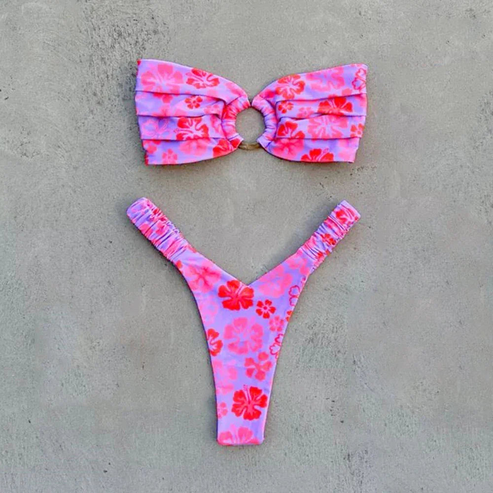 Bikini à imprimé fleuri