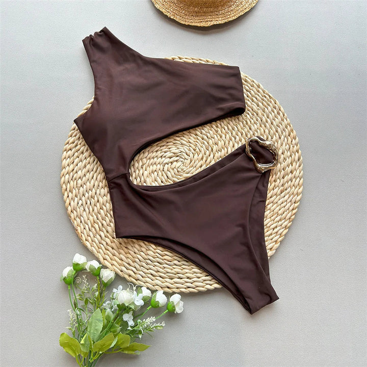 Maillot de bain à boucle décorative