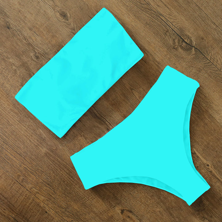 Maillot de bain 2 pièces sans bretelles