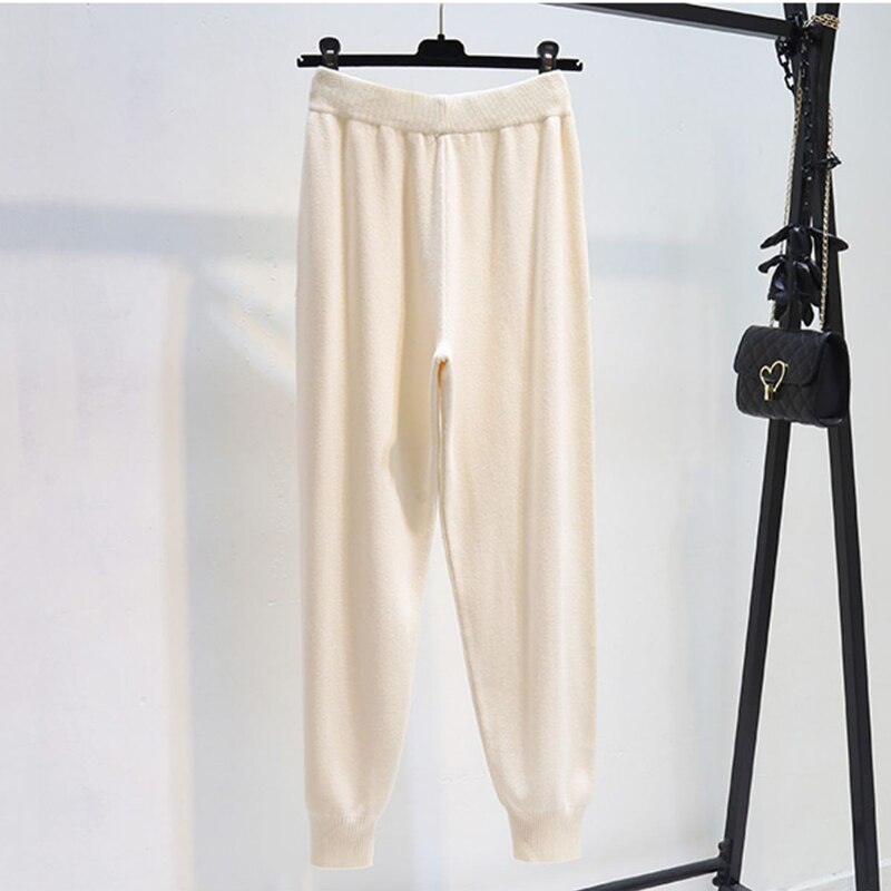 Pantalon ample en maille à bas resserré