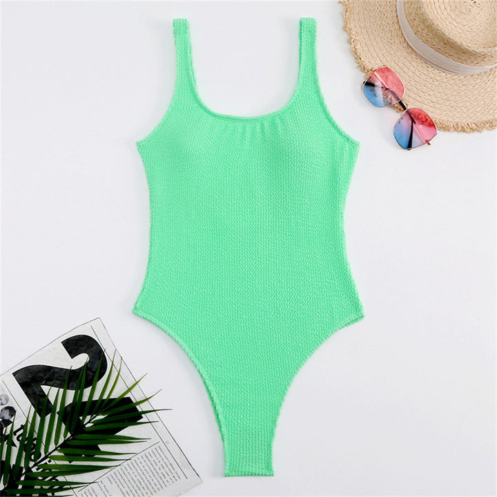 Maillot de bain une pièce en matière côtelée