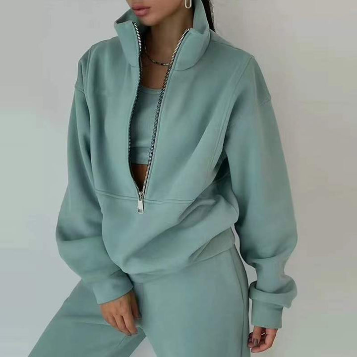 Ensemble jogging chaud à fermeture