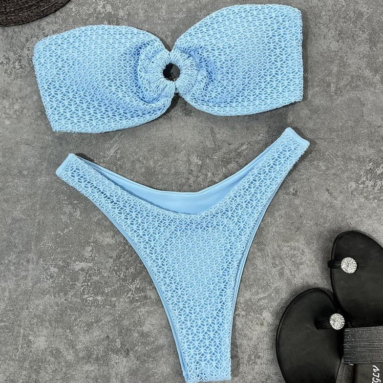 Maillot de bain 2 pièces sans bretelles