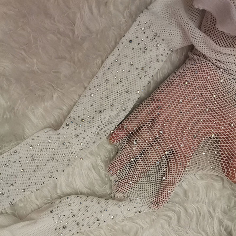 Collants résille à cristaux