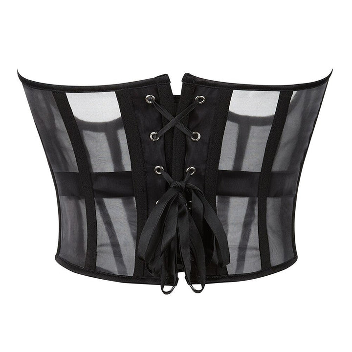 Corset en résille à fermeture éclair