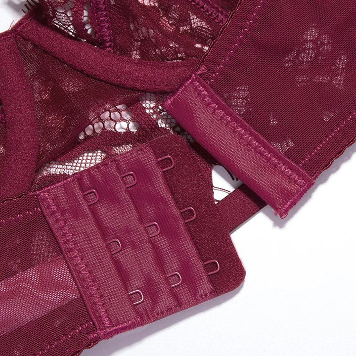 Ensemble de lingerie à demi-corset en dentelle