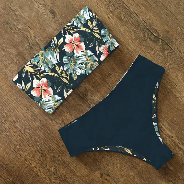 Maillot de bain 2 pièces sans bretelles
