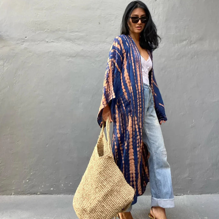 Kimono de plage tie-dye