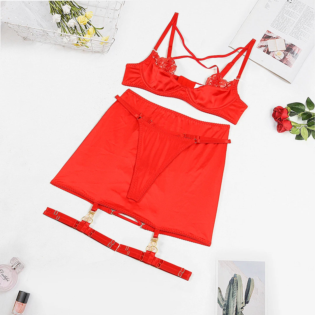 Ensemble de lingerie en satin