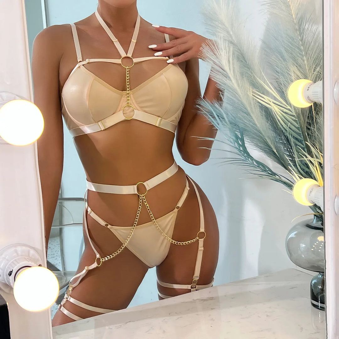 Ensemble de vêtements de soirée en latex