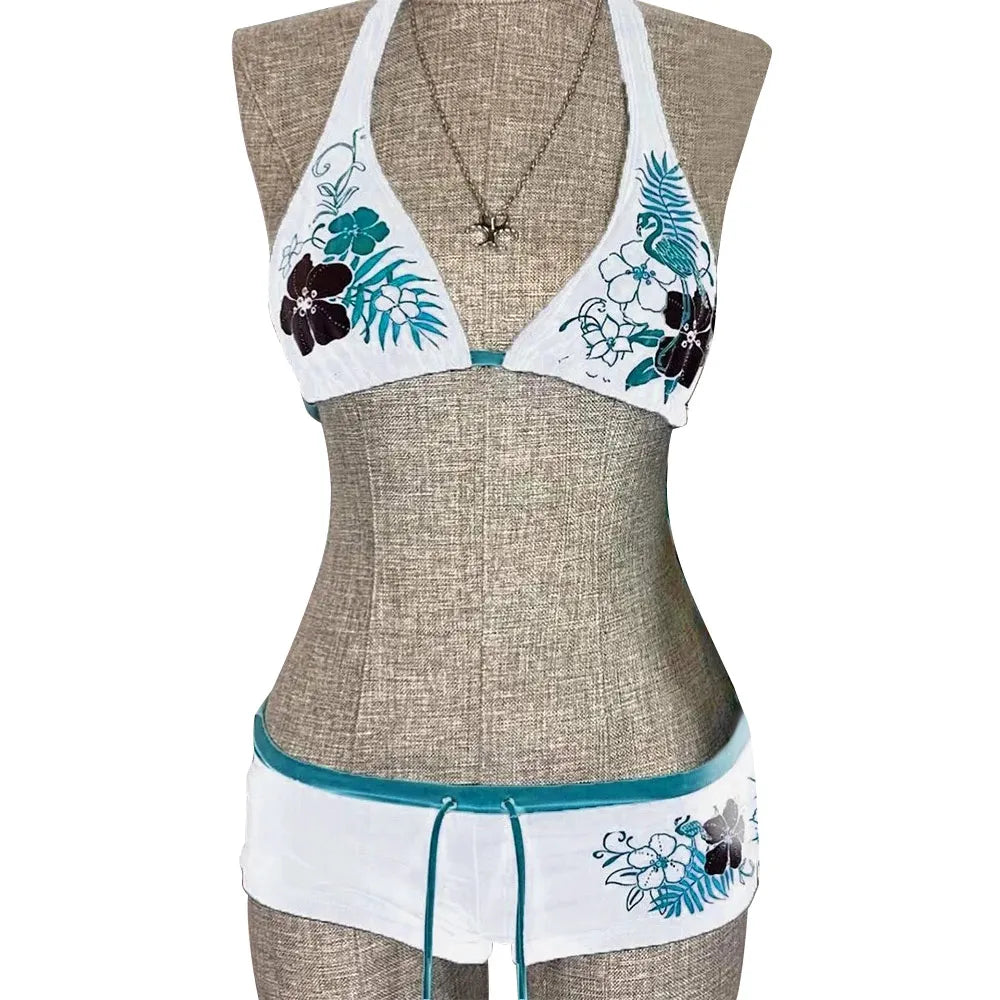 Maillot de bain hawaïen avec short