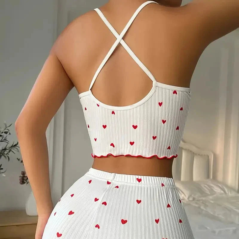 Pyjama à imprimé cœur