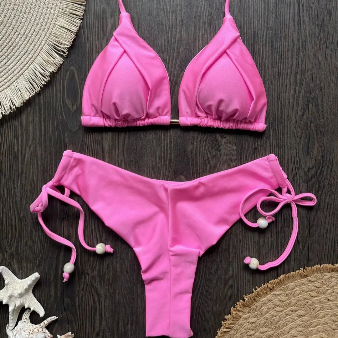Bikini à cordons décoratifs