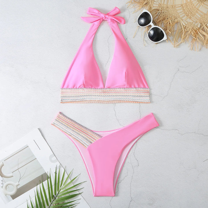 Bikini avec slip taille haute