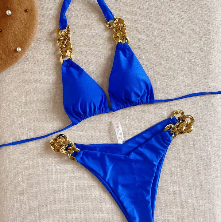 Bikini à chaînes décoratives
