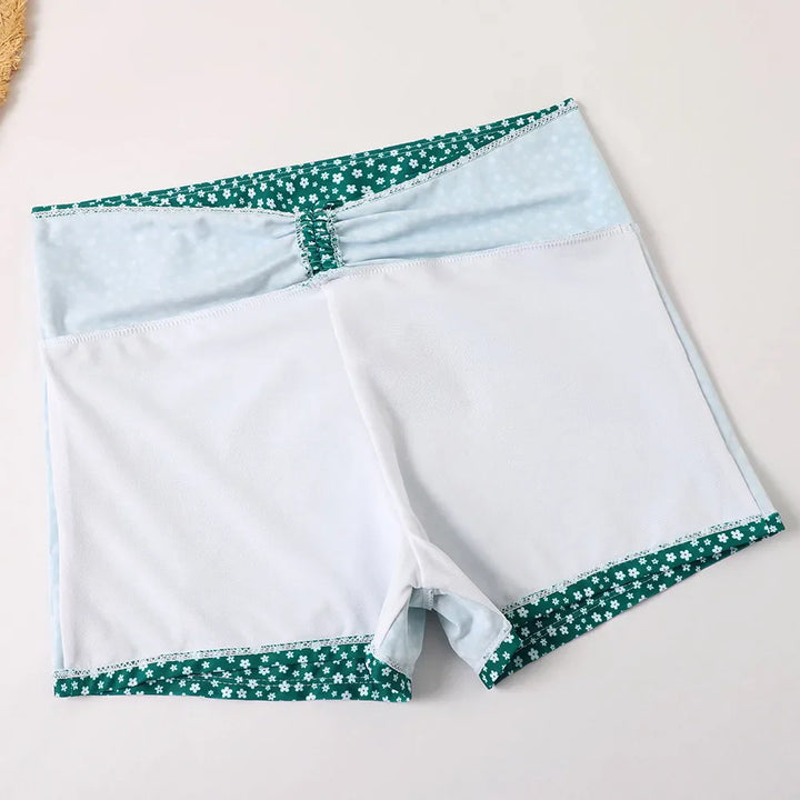 Maillot de bain avec short taille haute