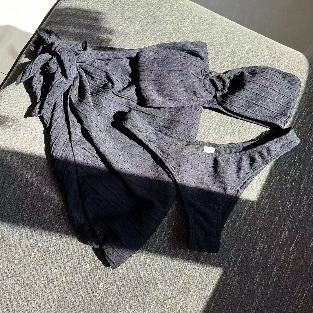 Ensemble de plage, maillot et jupe