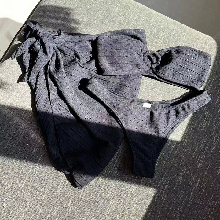Ensemble de plage, maillot et jupe
