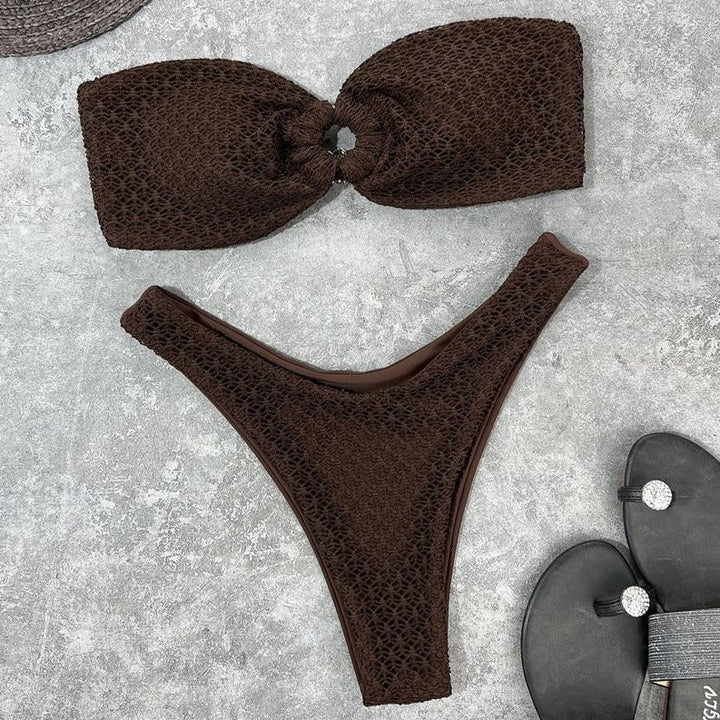 Maillot de bain 2 pièces sans bretelles