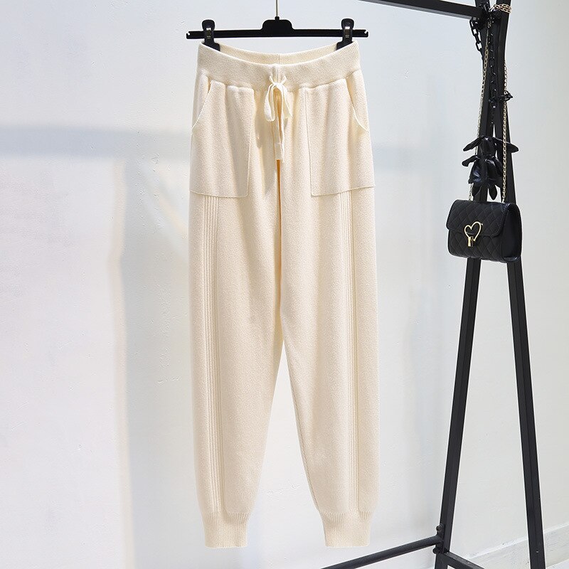 Pantalon ample en maille à bas resserré
