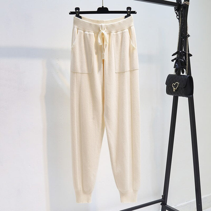 Pantalon ample en maille à bas resserré