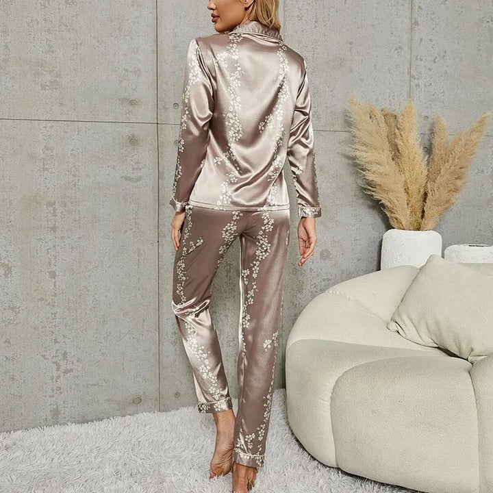 Ensemble pyjama en satin imprimé