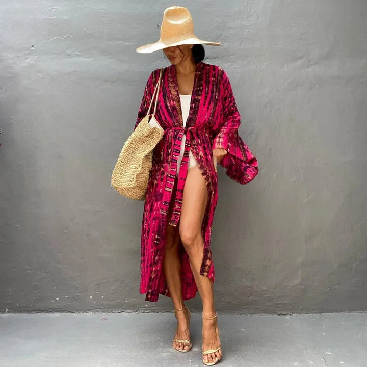 Kimono de plage tie-dye