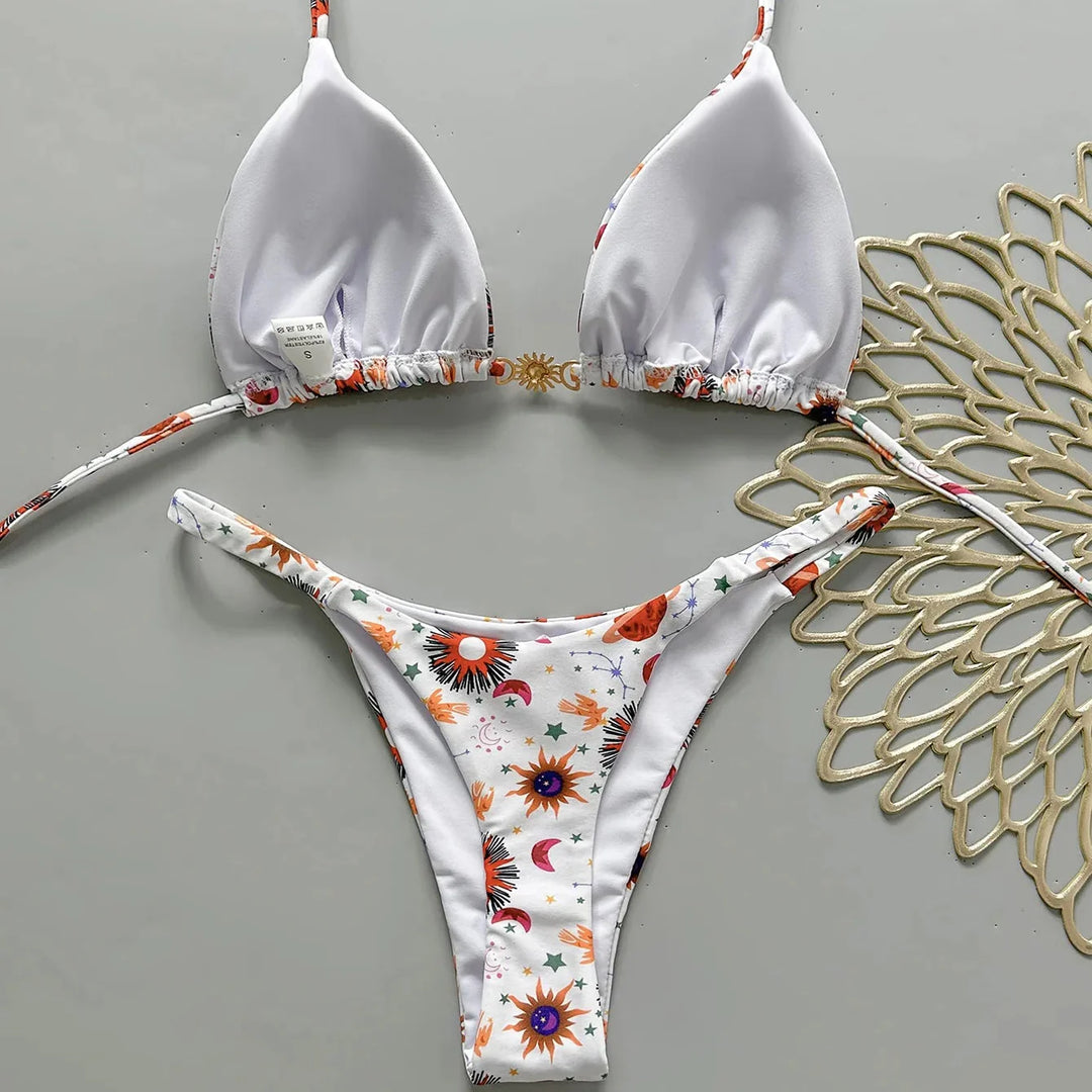 Bikini à motif cosmique