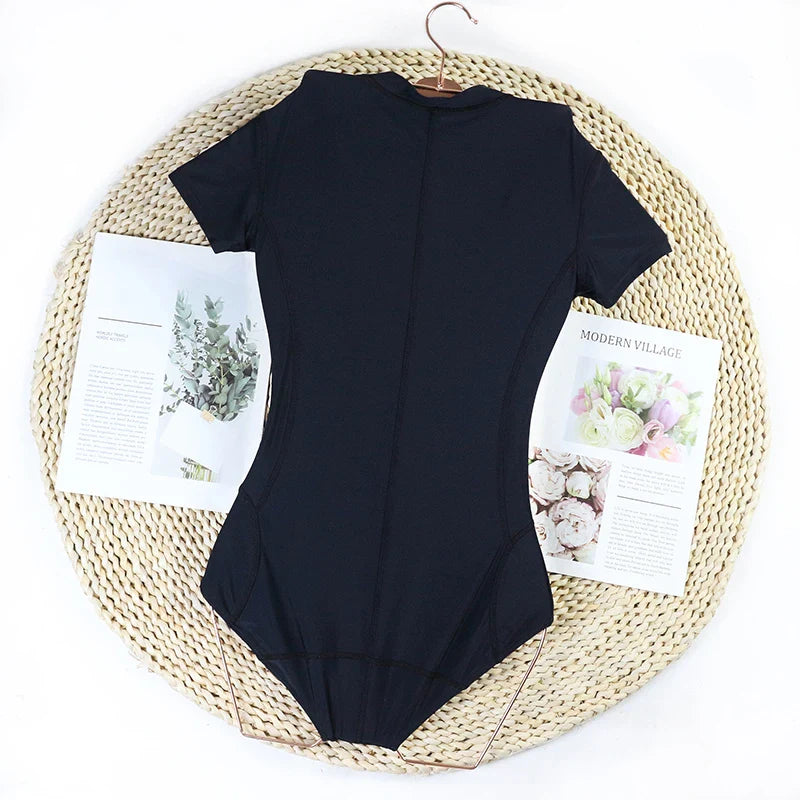 Maillot de bain une pièce à fermeture éclair
