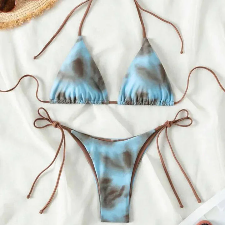 Bikini triangle tie-dye