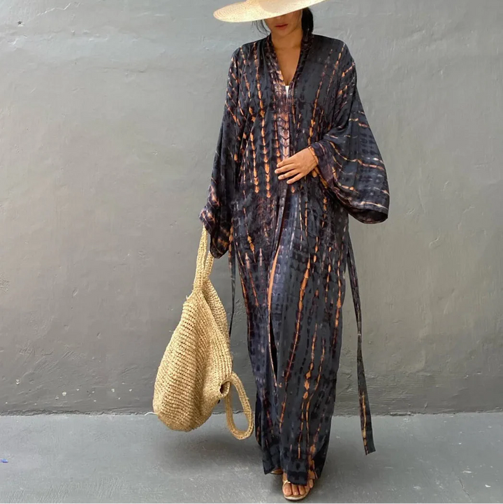 Kimono de plage tie-dye