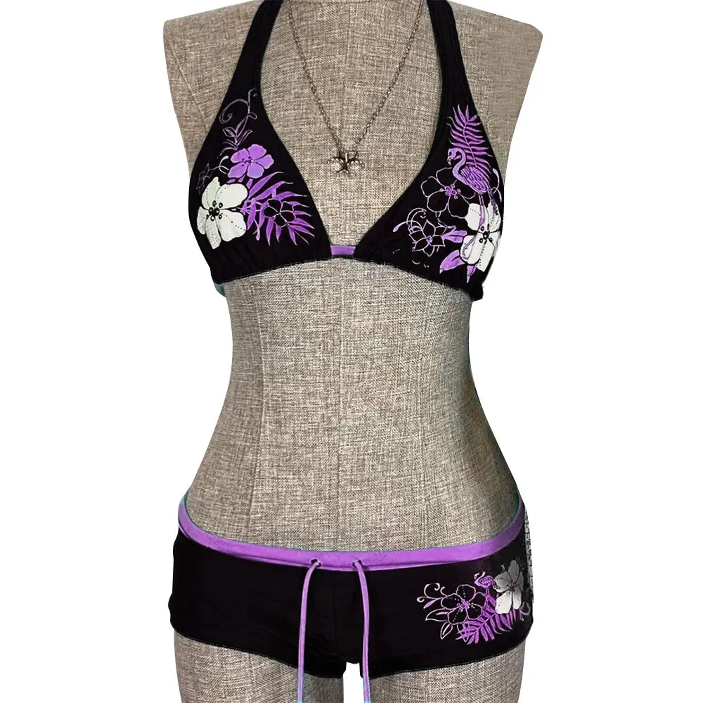 Maillot de bain hawaïen avec short