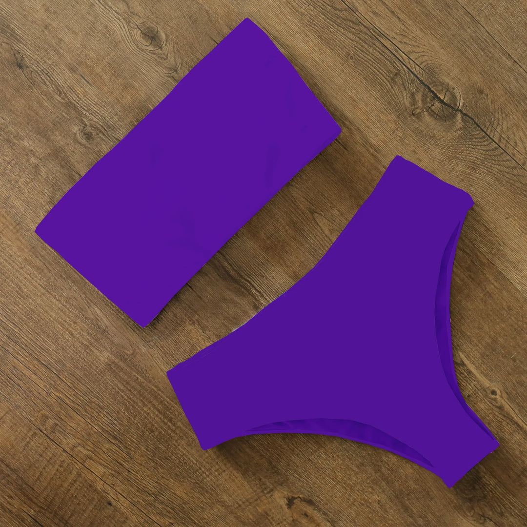 Maillot de bain 2 pièces sans bretelles