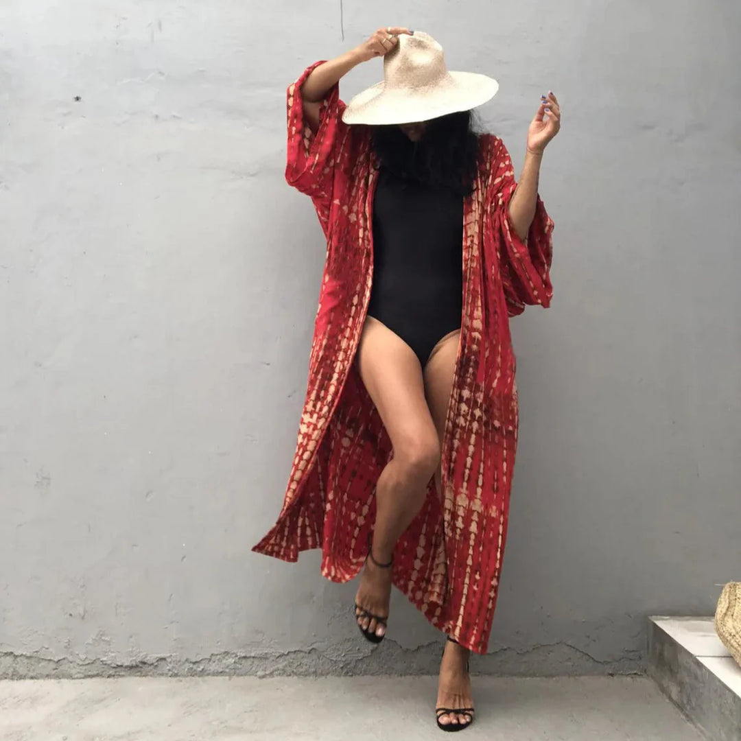 Kimono de plage tie-dye