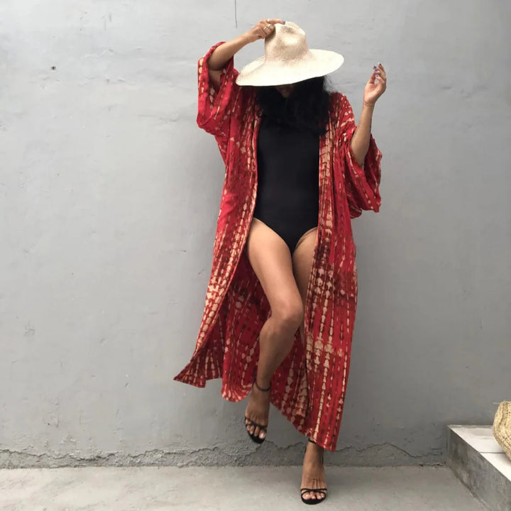 Kimono de plage tie-dye