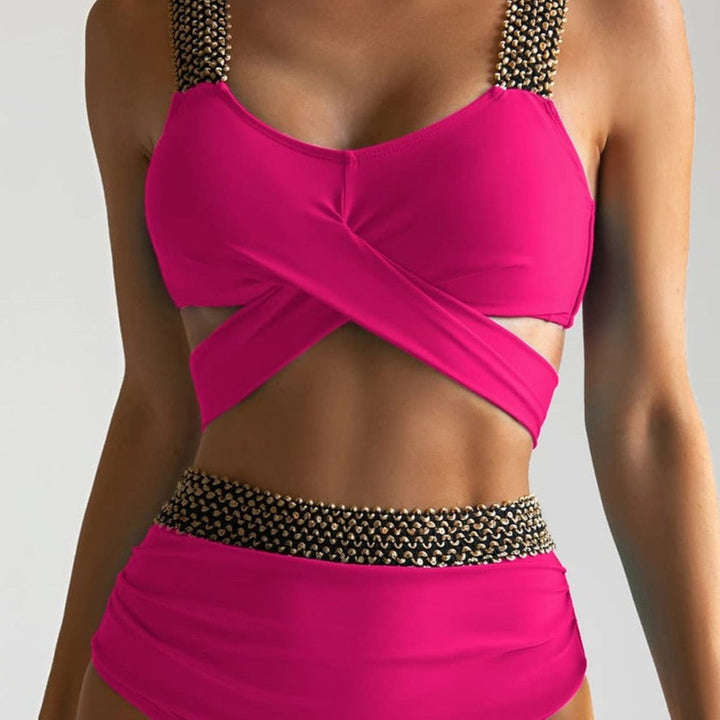 Maillot de bain 2 pièces taille haute