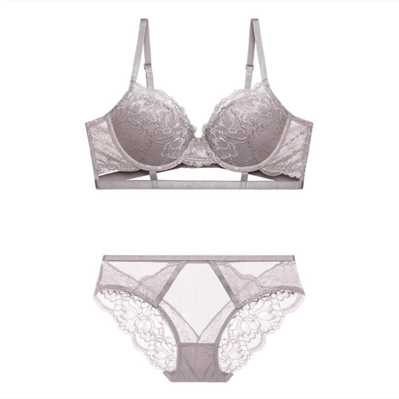 Ensemble de lingerie en dentelle à bas décoratif