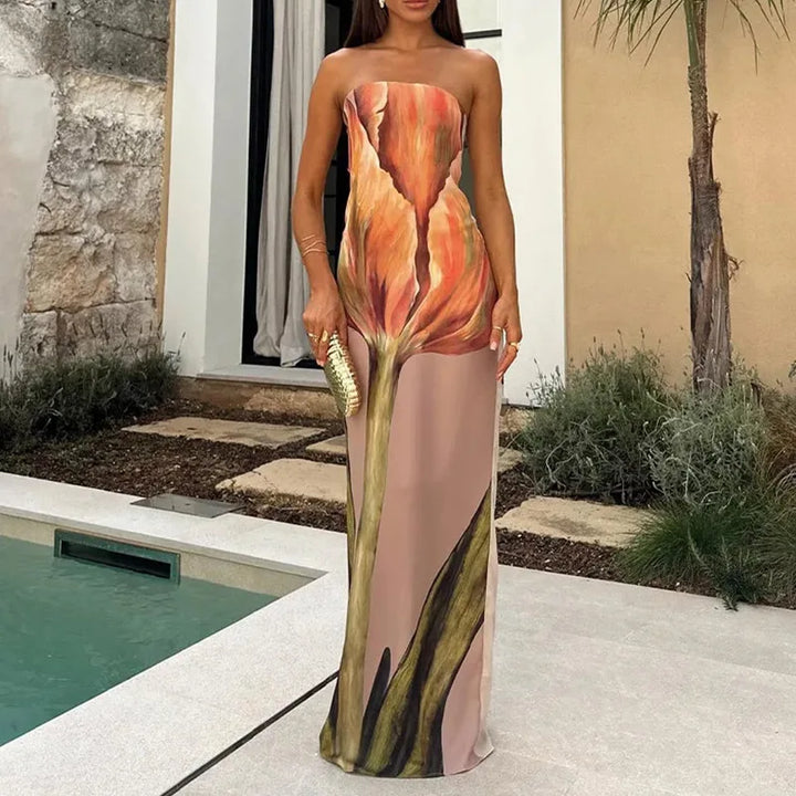 Longue robe de soirée d&