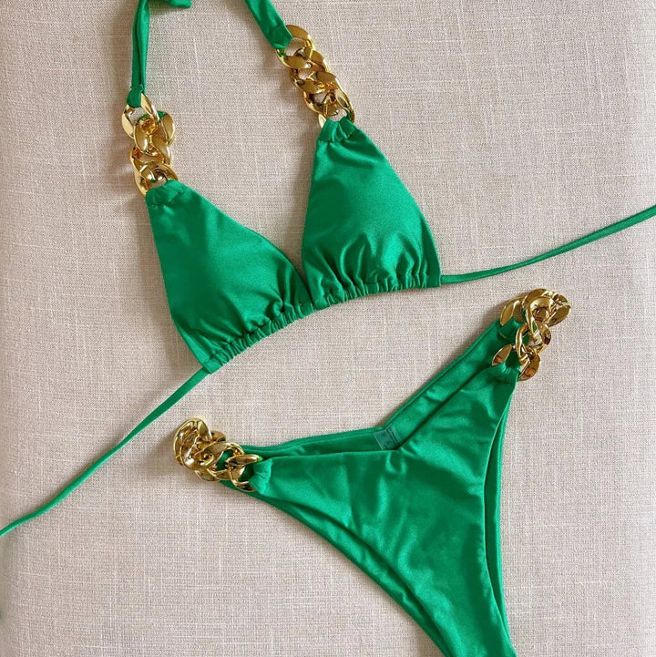 Bikini à chaînes décoratives