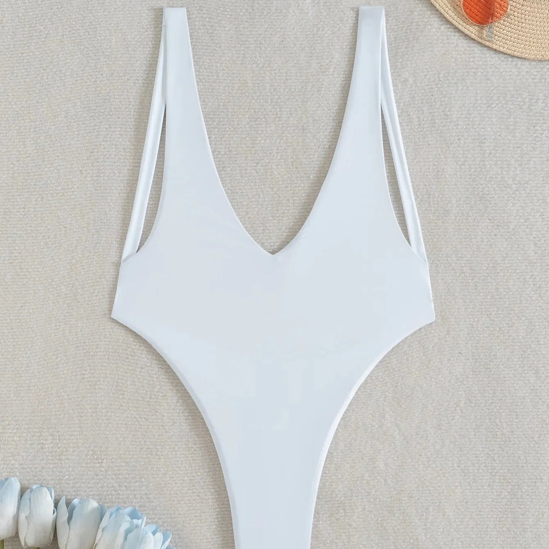 Maillot de bain à décolleté plongeant