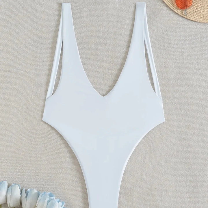 Maillot de bain à décolleté plongeant