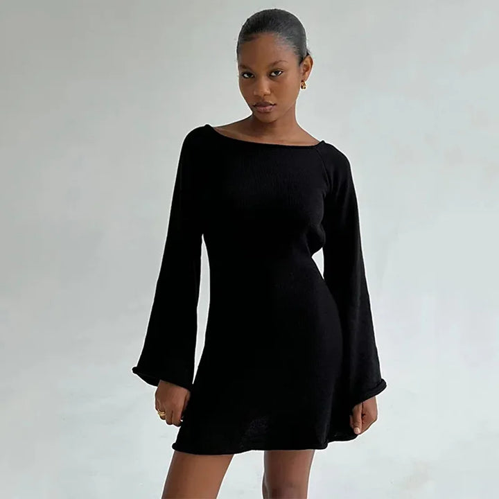 Robe en maille dos nu