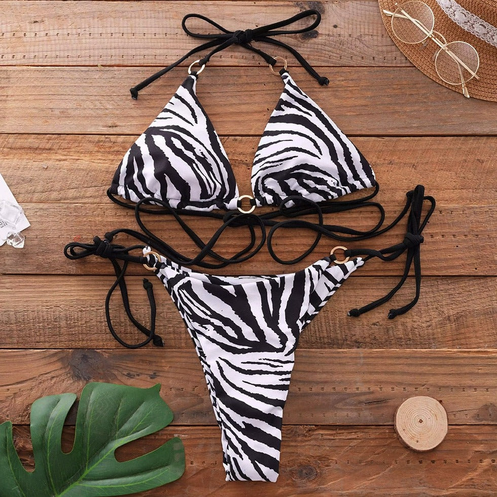Bikini à motif animal