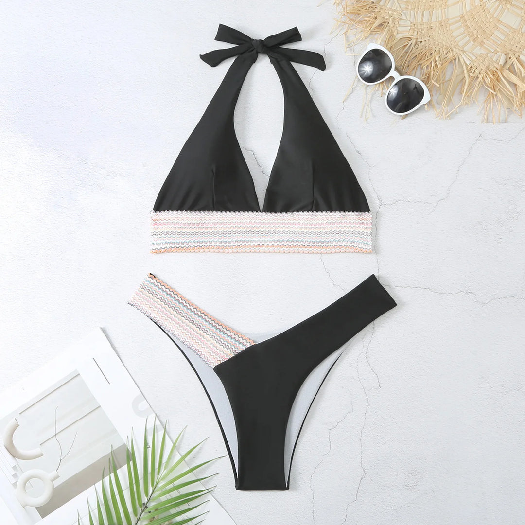 Bikini avec slip taille haute