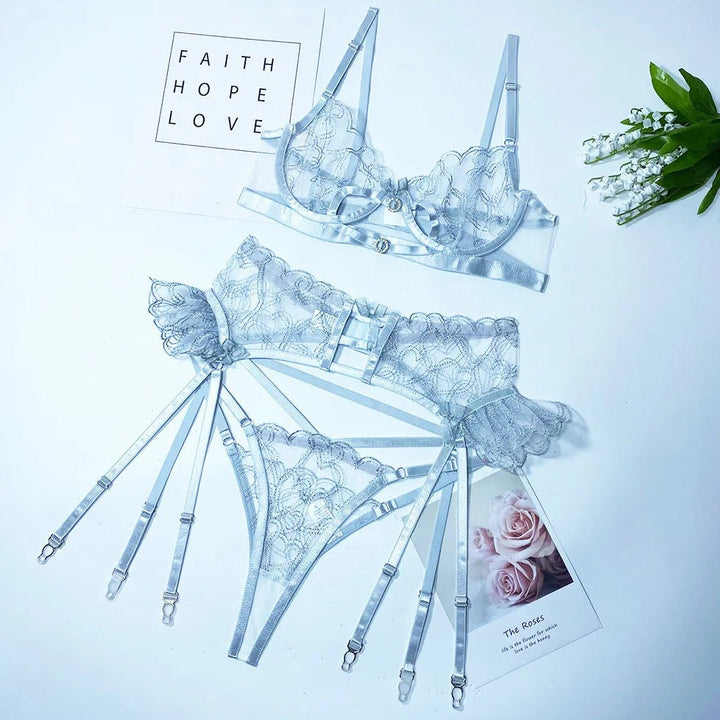 Ensemble de lingerie en dentelle 3 pièces