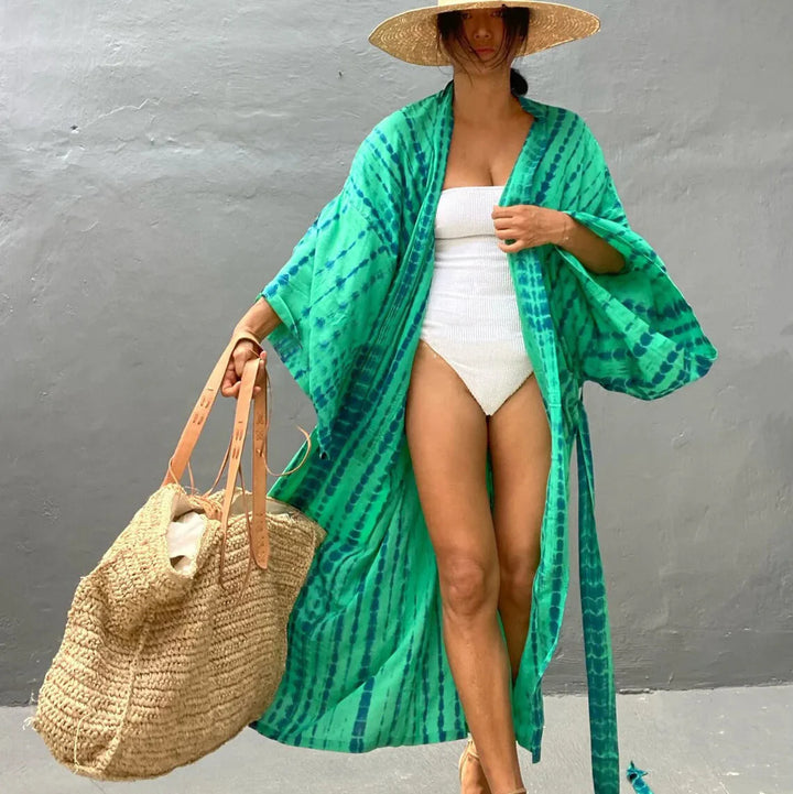 Kimono de plage tie-dye