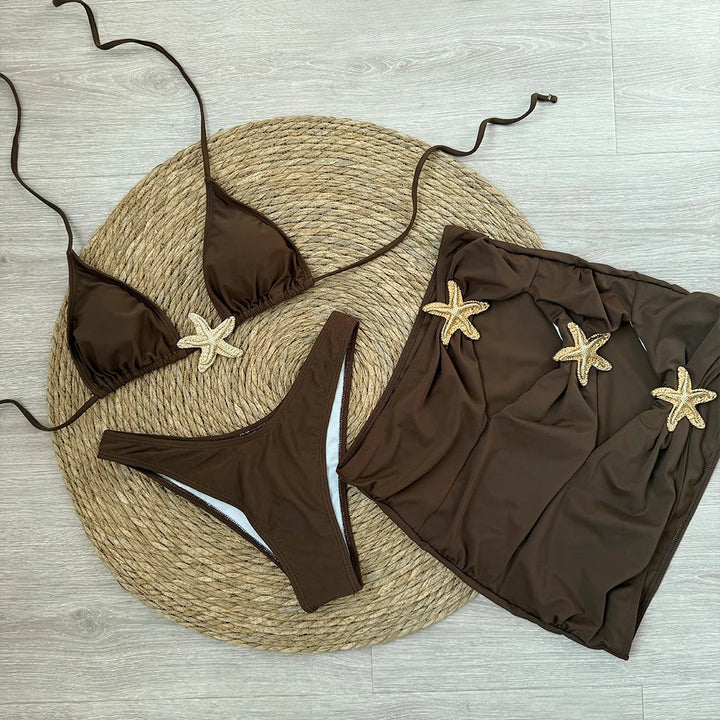 Ensemble de plage 3 pièces à motif d&