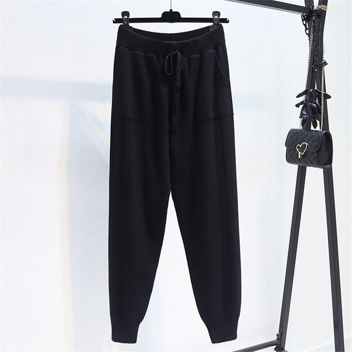 Pantalon ample en maille à bas resserré