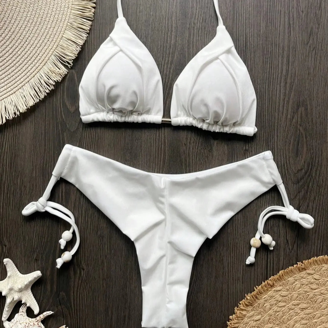 Bikini à cordons décoratifs